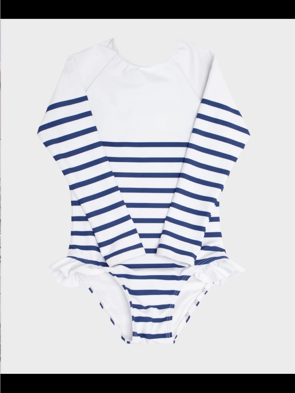 💙Minnow Navy Stripe Rash Guard One Piece Swimsuit 3/4T 🏖️
